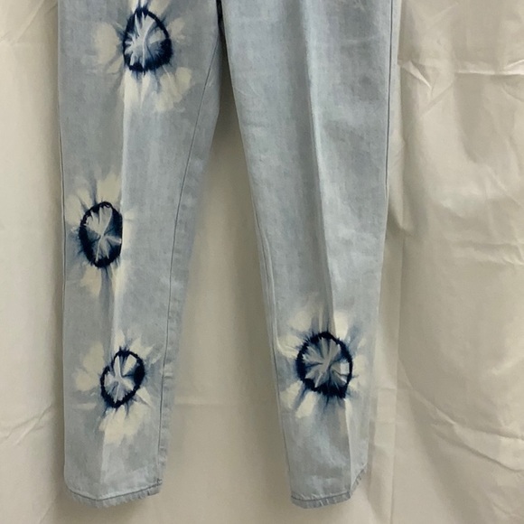 Unique Stella McCartney Barrel-leg Style Tie Dye Pattern Light Blue Jeans, NWOT - Picture 6 of 16